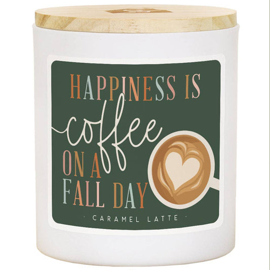 Coffee On Fall Day - Caramel Latte Scented Soy Candle