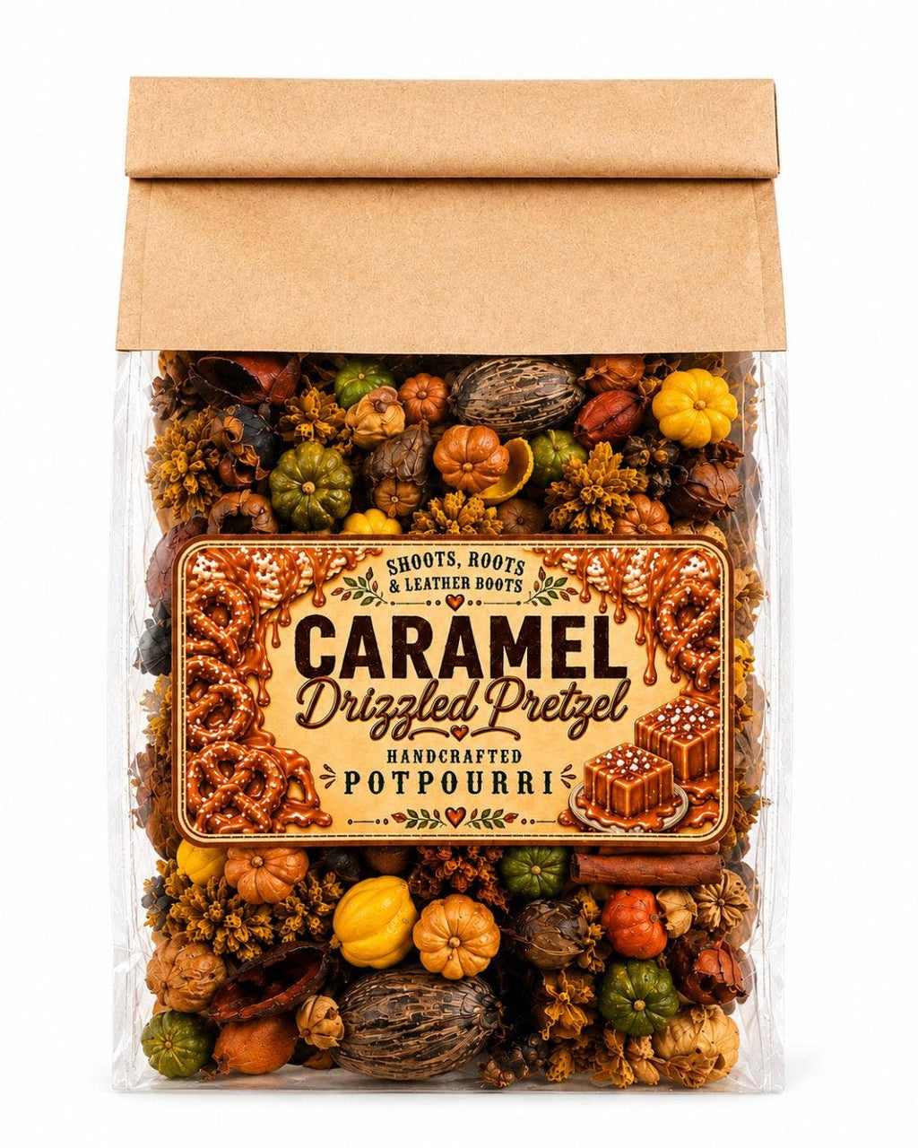 Caramel Drizzled Pretzel Handcrafted Potpourri