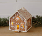 Lighted Gingerbread House With Snowy Roof