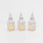 B/O Lighted Metal Holiday Lantern w/ LED Candle