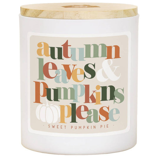Autumn Leaves Colorful - Sweet Pumpkin Pie Scented Soy Candle