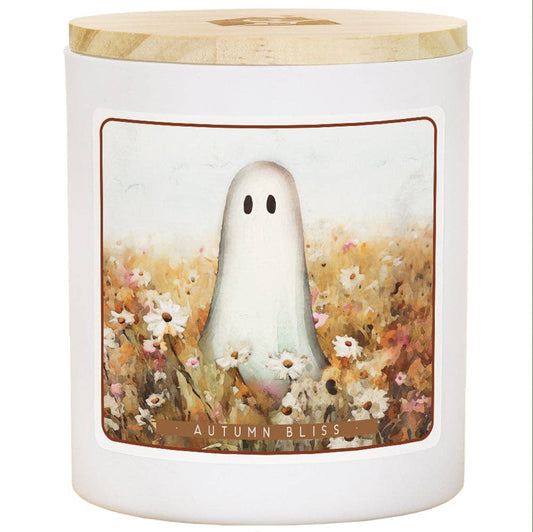 Ghost Flower Field Art - Autumn Bliss Scented Soy Candle