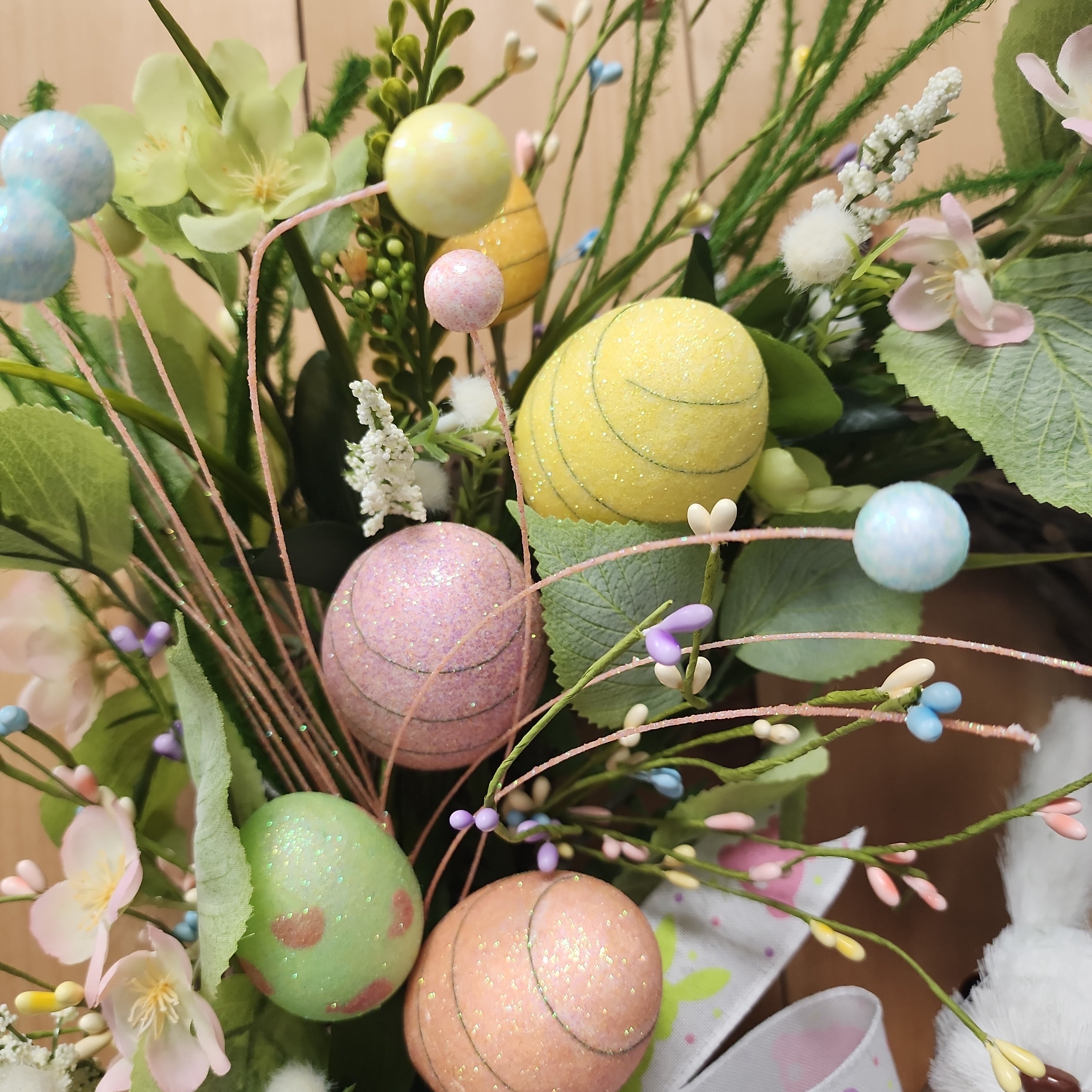 Easter Egg and Bunny Grapevine Wreath