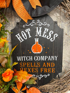 Hot Mess Witch Hat Grapevine Wreath