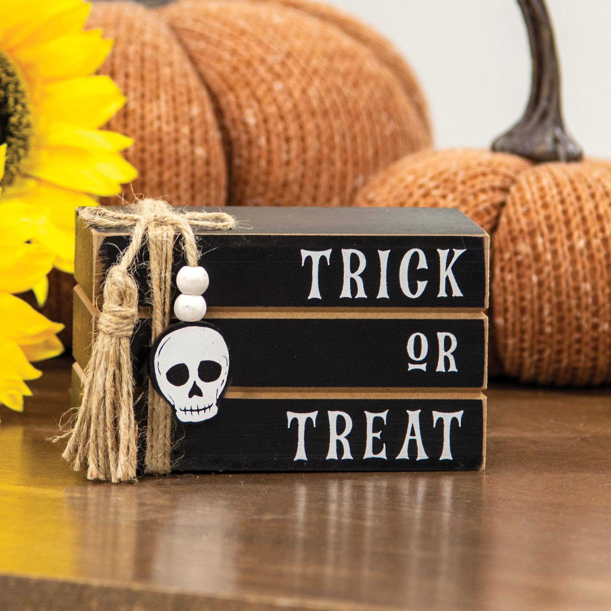 Trick or Treat Mini Wooden Book Stack