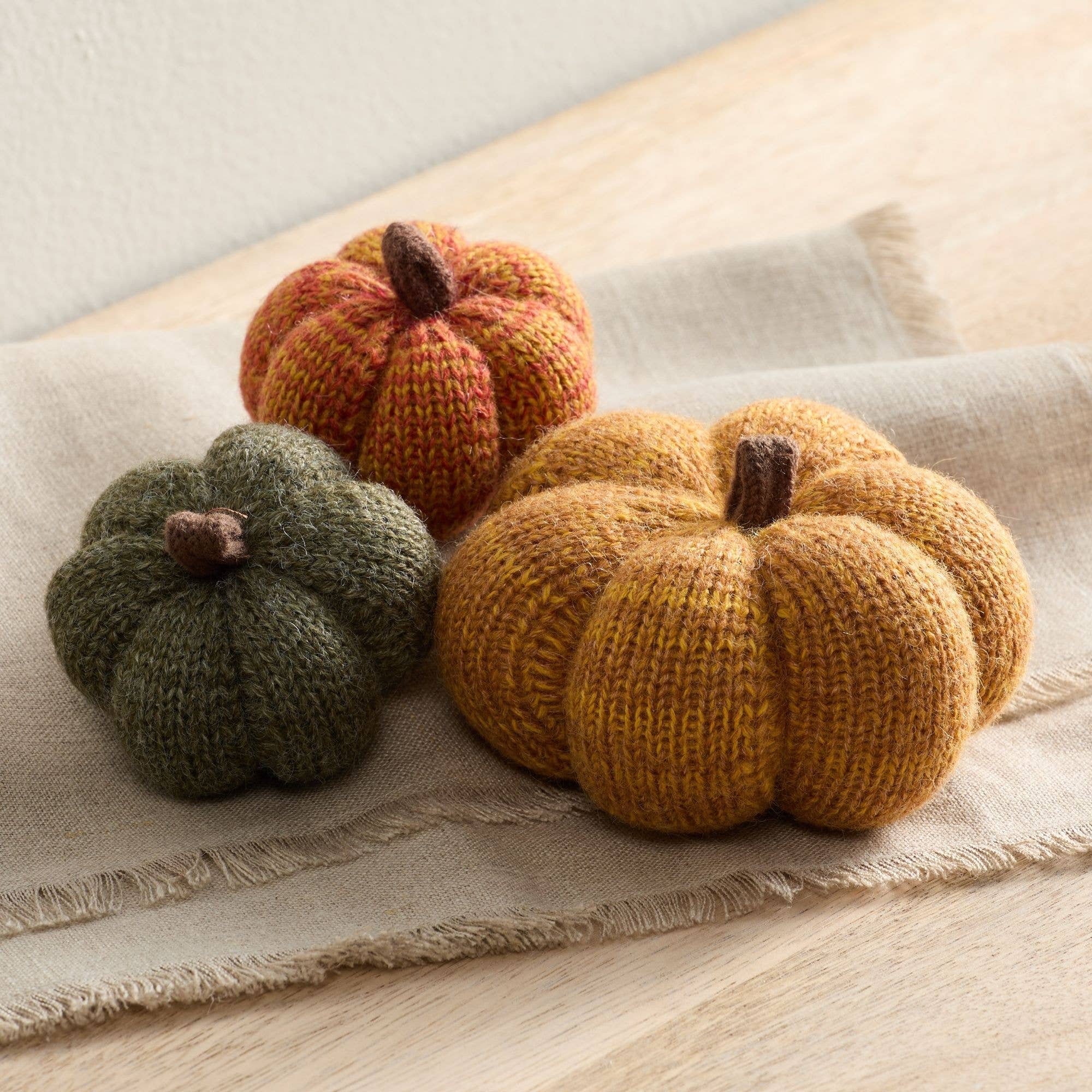 Cozy Knit Pumpkins