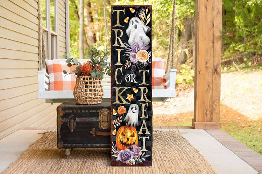 48in Trick or Treat Halloween Porch Sign