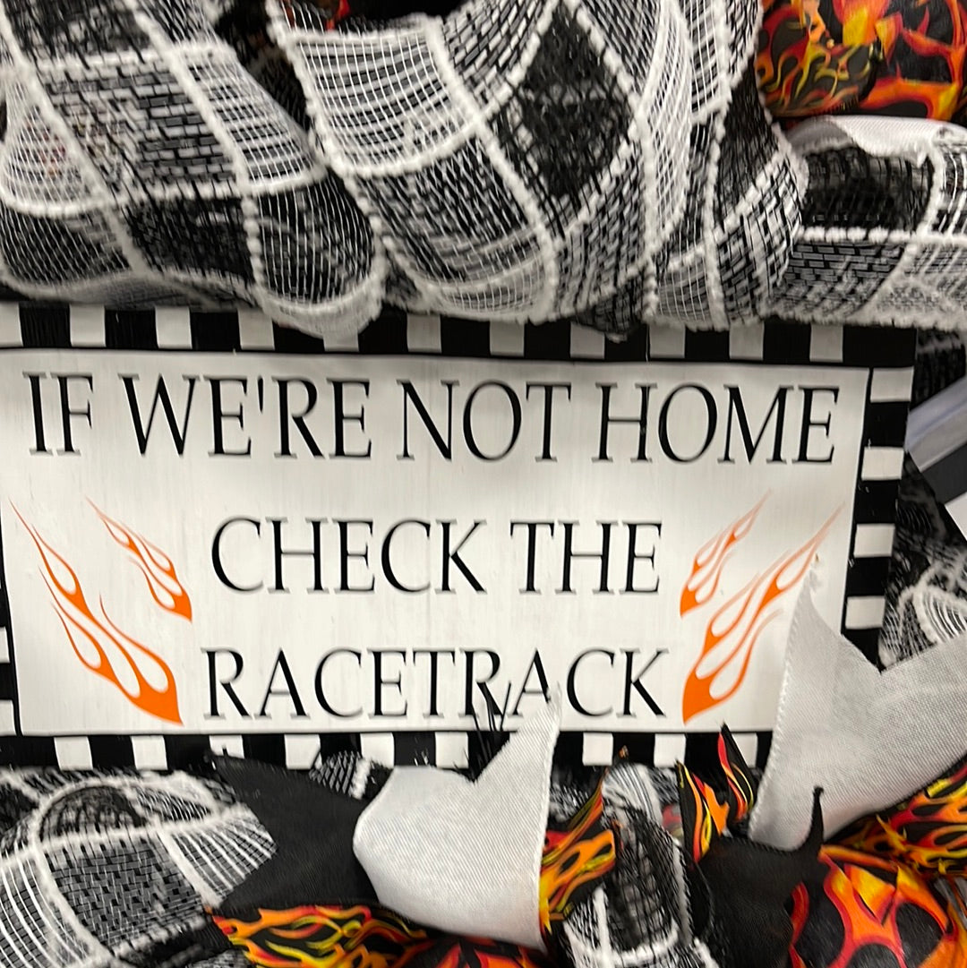 Racetrack Mesh Wreath