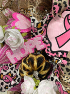 Fight like a Girl Breast Cancer Mesh Wreath