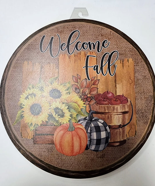 Fall Round Sign