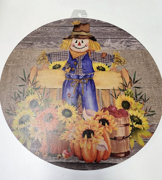 Round Scarecrow Sign