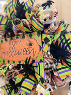 Spooky Spider Halloween Mesh Wreath