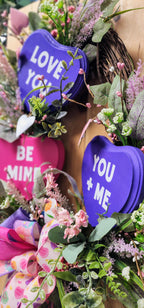 Candy Heart Valentine Grapevine Wreath