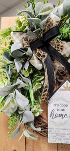 Farmhouse Lamb's Ear Grapevine Wreath