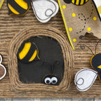 Jute Wrapped Bee Doorhanger with Bow