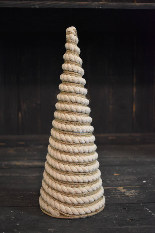 12" Jute & Cotton Cone Tree