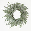 22in Wreath - Snowy Sparkle Real Touch Norfolk Pine