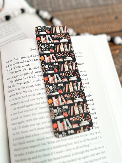 Rust Floral Bookmark