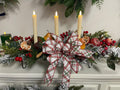 Christmas Fruit Candleholder with Bow