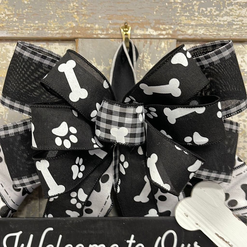 Dog Ribbon Wrapped Wreath