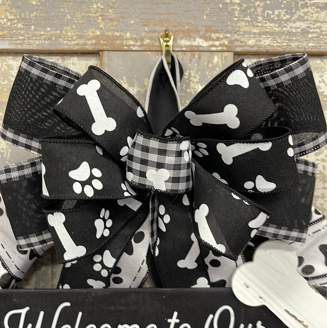 Dog Ribbon Wrapped Wreath