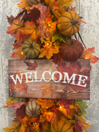 Saw Tooth Fall Swag Doorhanger