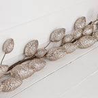 5ft Glitter Pinecone Garland-Champagne
