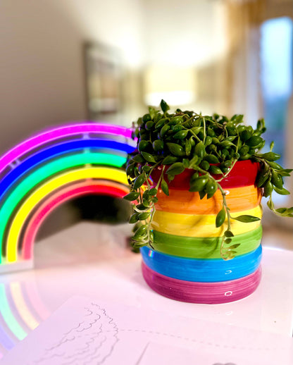 Stacked Rainbow Planter