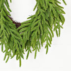 20in Heart Twig Wreath - Soft Touch Evergreen Norfolk Pine
