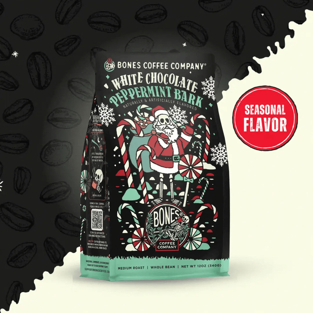 White Chocolate Peppermint Bark Christmas Coffee | 12oz Ground