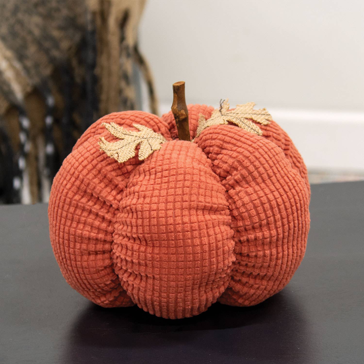 Burnt Orange Waffle Weave Pumpkin - Large