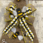 Jute Wrapped Bee Doorhanger with Bow