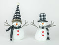 Merry Plaid Small Tabletop Snowman