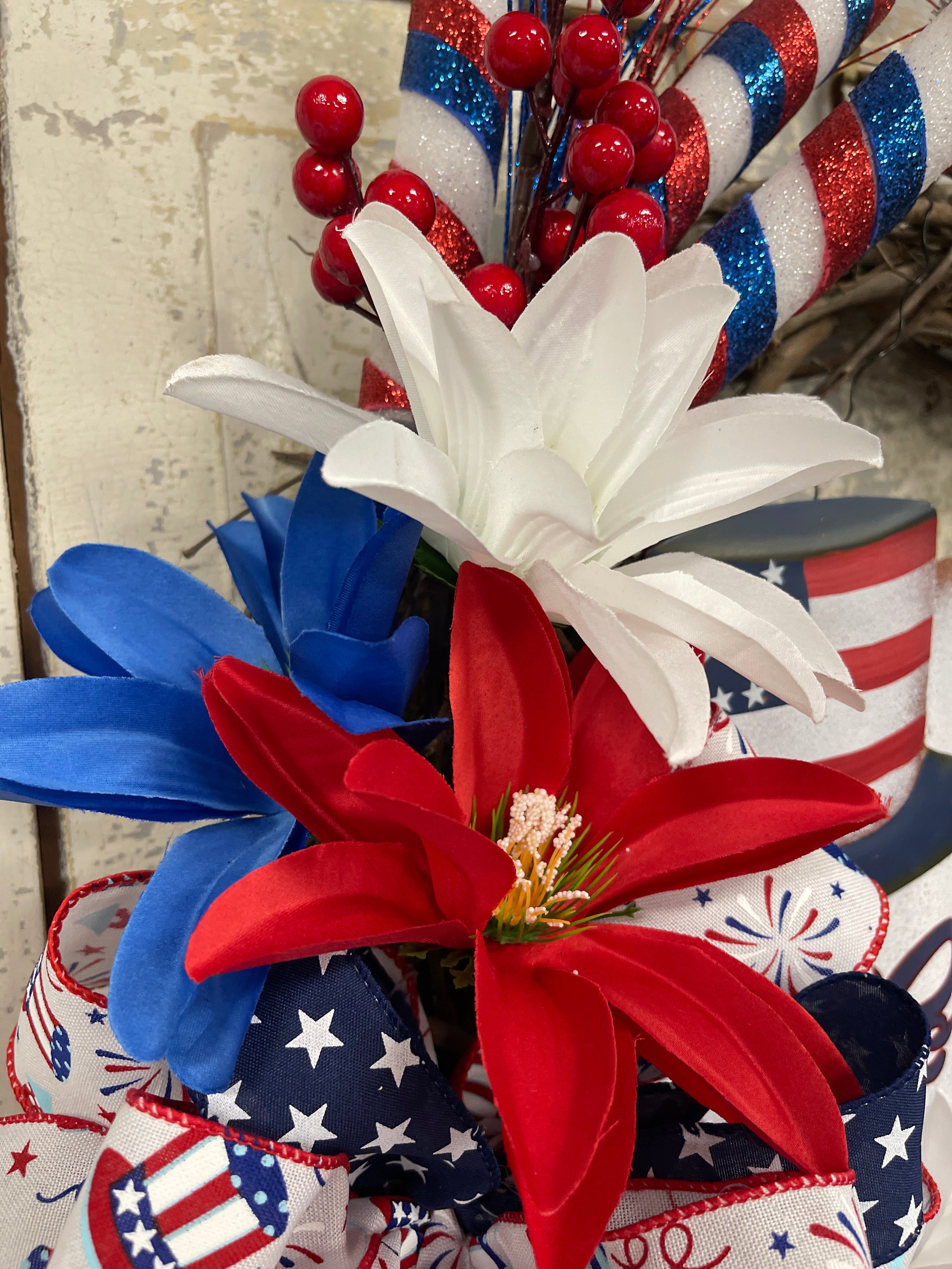 America The Beautiful Patriotic Wreath