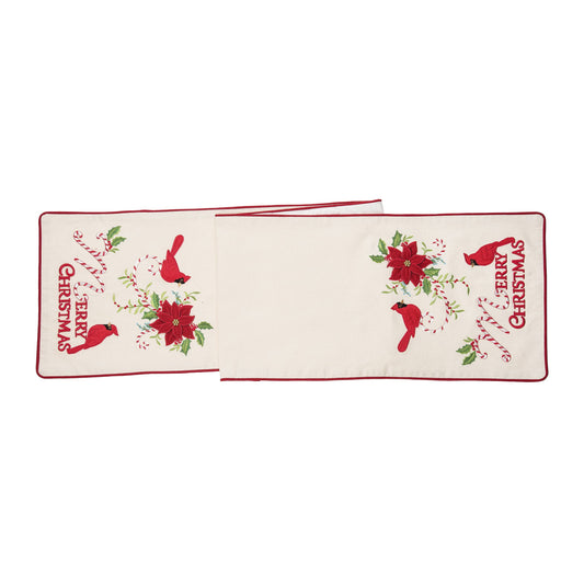 Christmas Cardinal Cane Table Runner