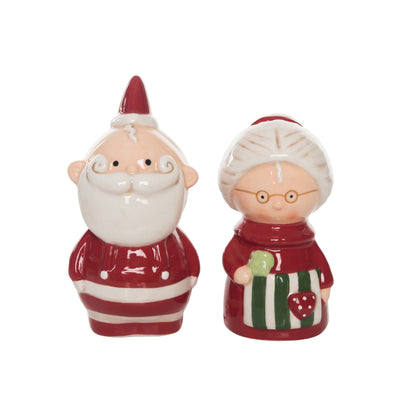 Santa and Mrs Claus Salt and Pepper Shaker Set