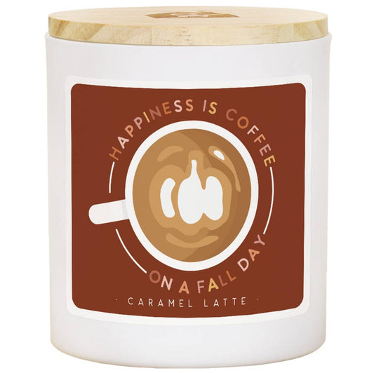 Happiness Coffee Fall - Caramel Latte Scented Soy Candle