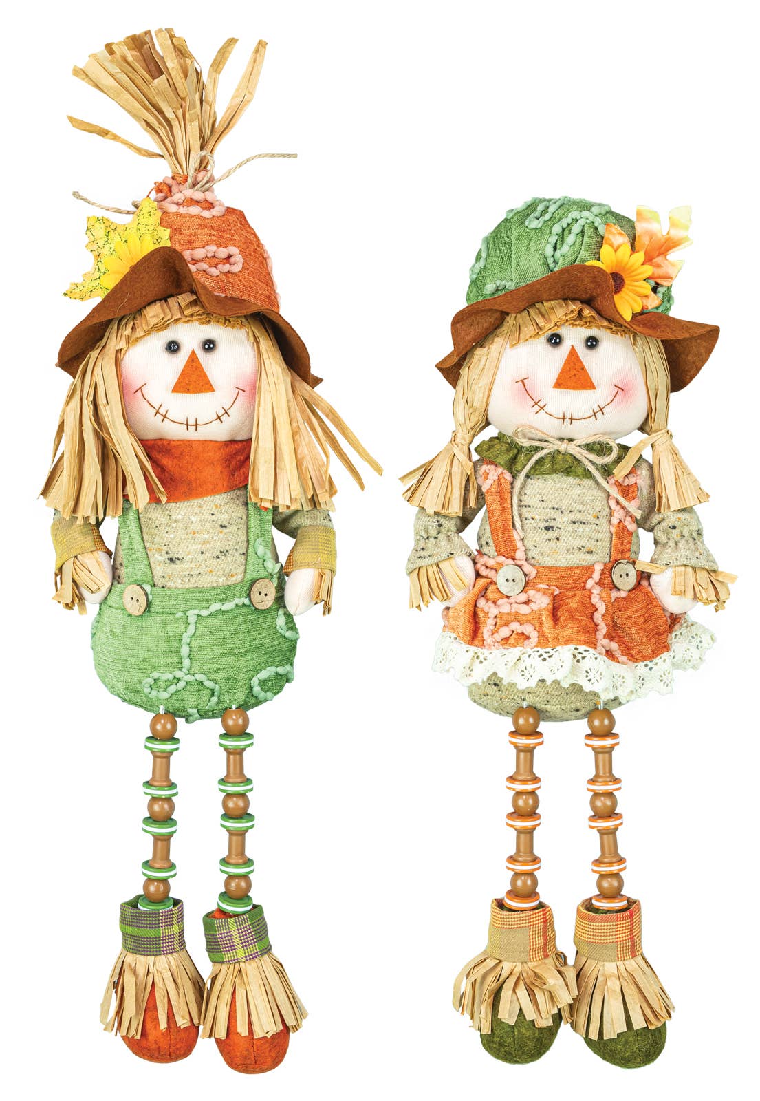 Farmstead Beaded Leg Scarecrows