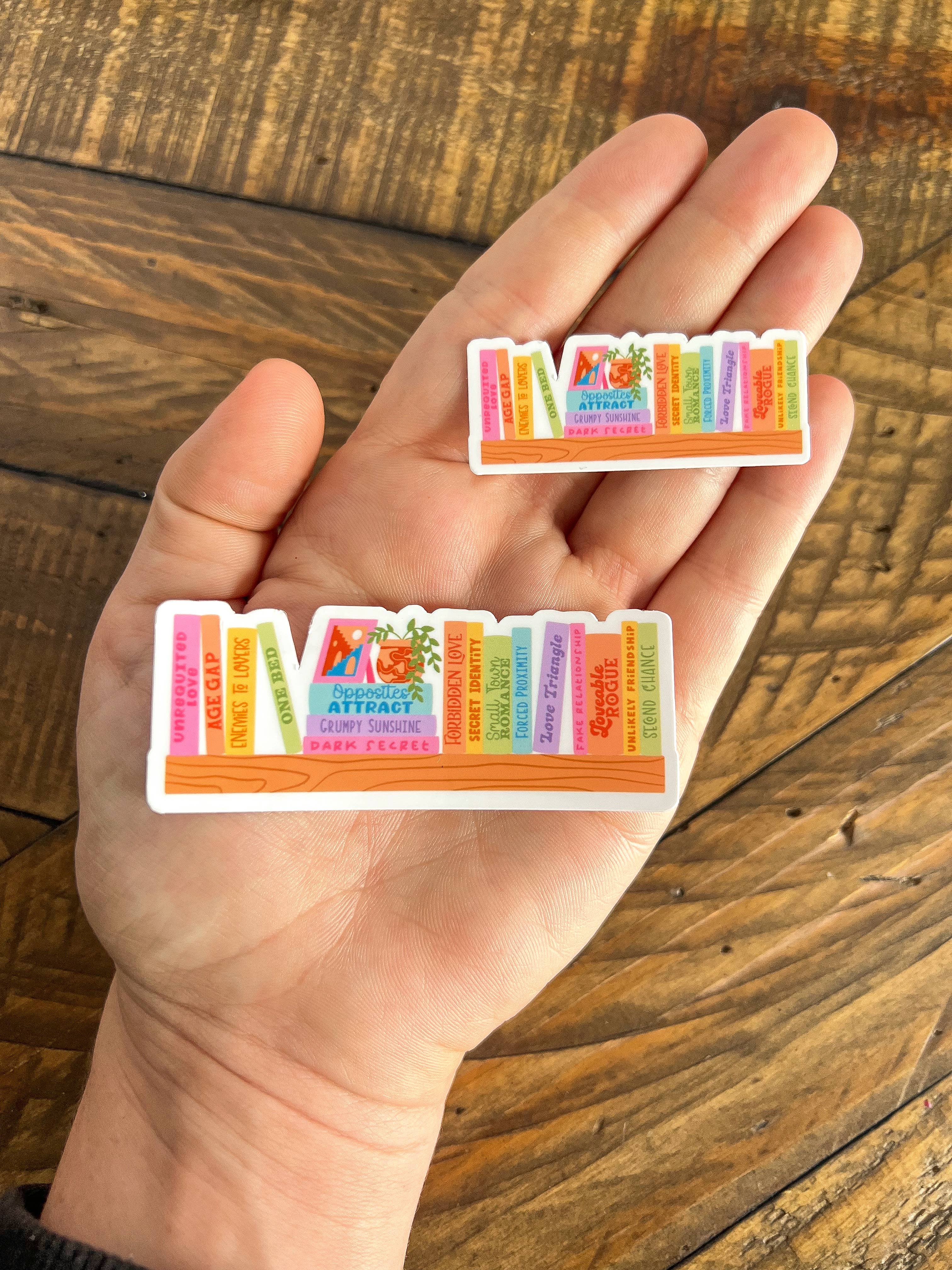 Book Trope Bookshelf Vinyl Sticker