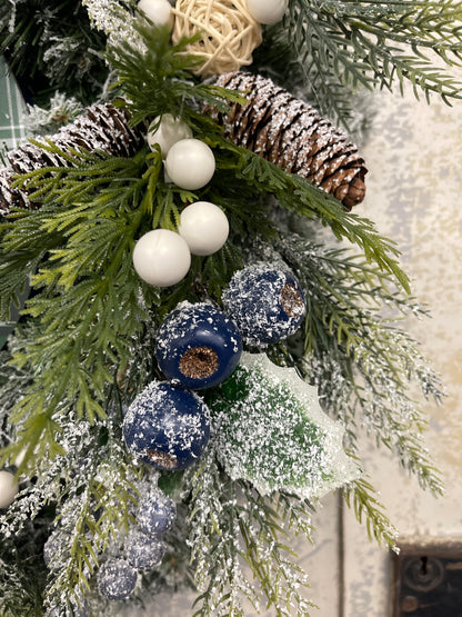 Blue Truck Winter Wreath