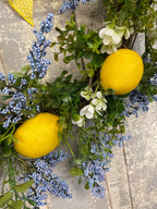 Lemons and Lilacs Spring or Summer Grapevine Wreath