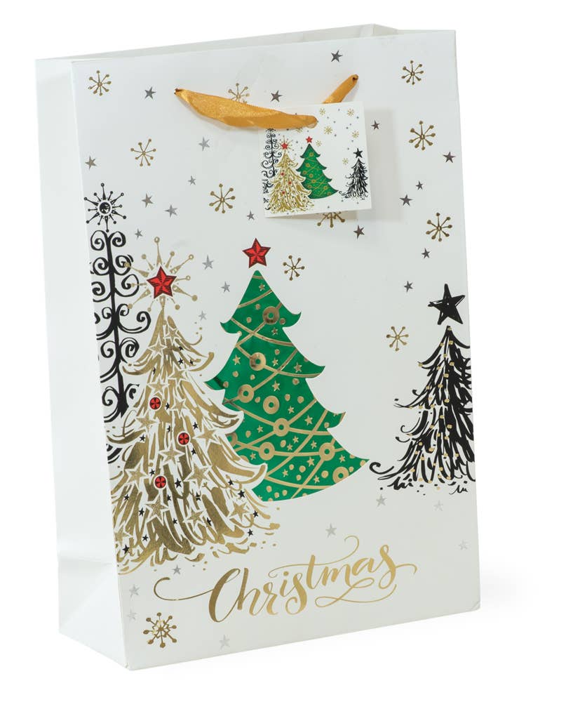 Christmas Tree Foil Small Christmas Gift Bag