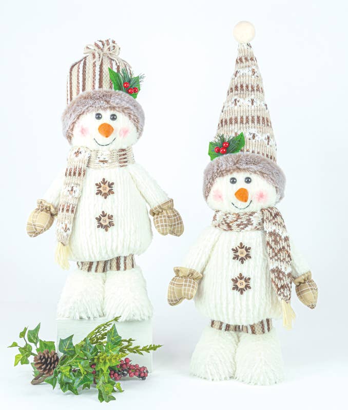 Winter Hazel Snowman Stander