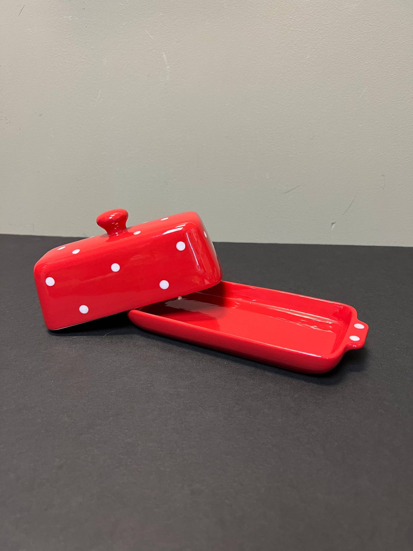 Mushroom Polka Dot Butter Dish