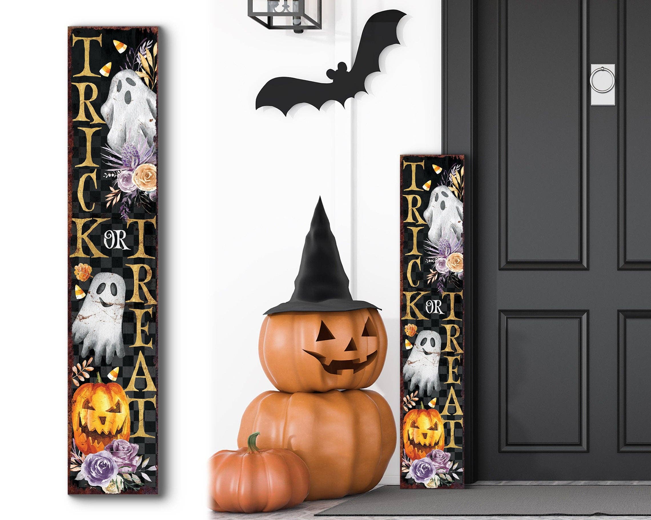 48in Trick or Treat Halloween Porch Sign