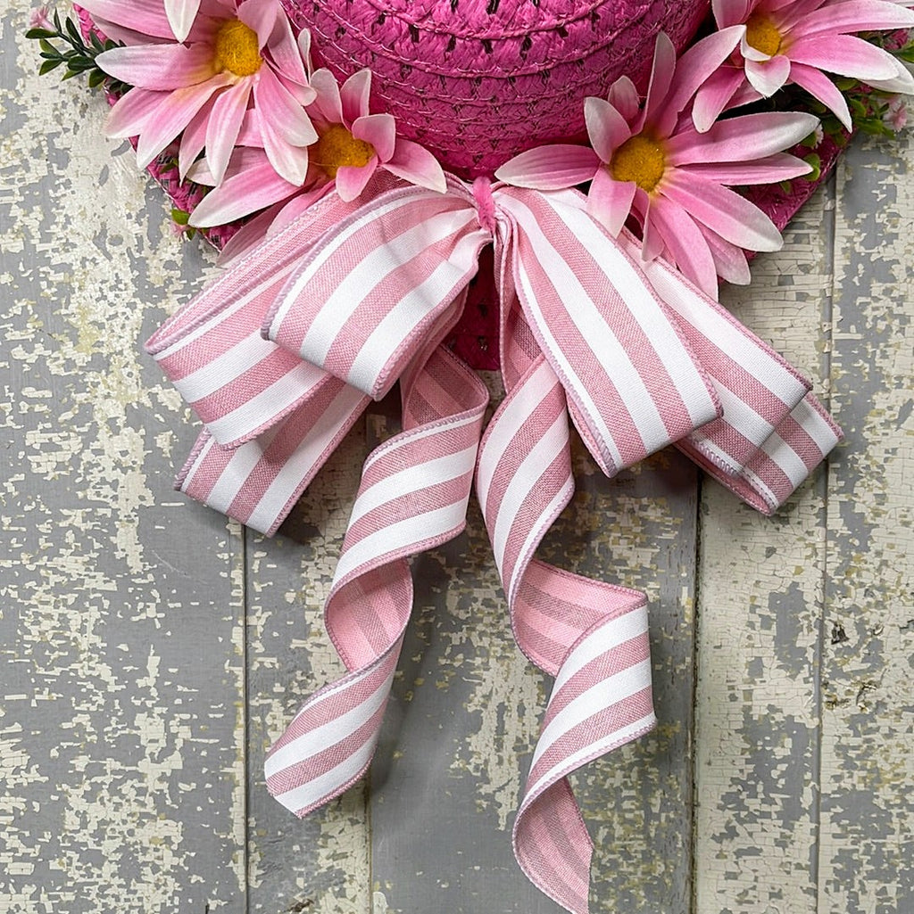 Pink Bonnet Spring Doorhanger