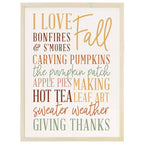 I Love Fall Collage- Thin Frame Rectangle