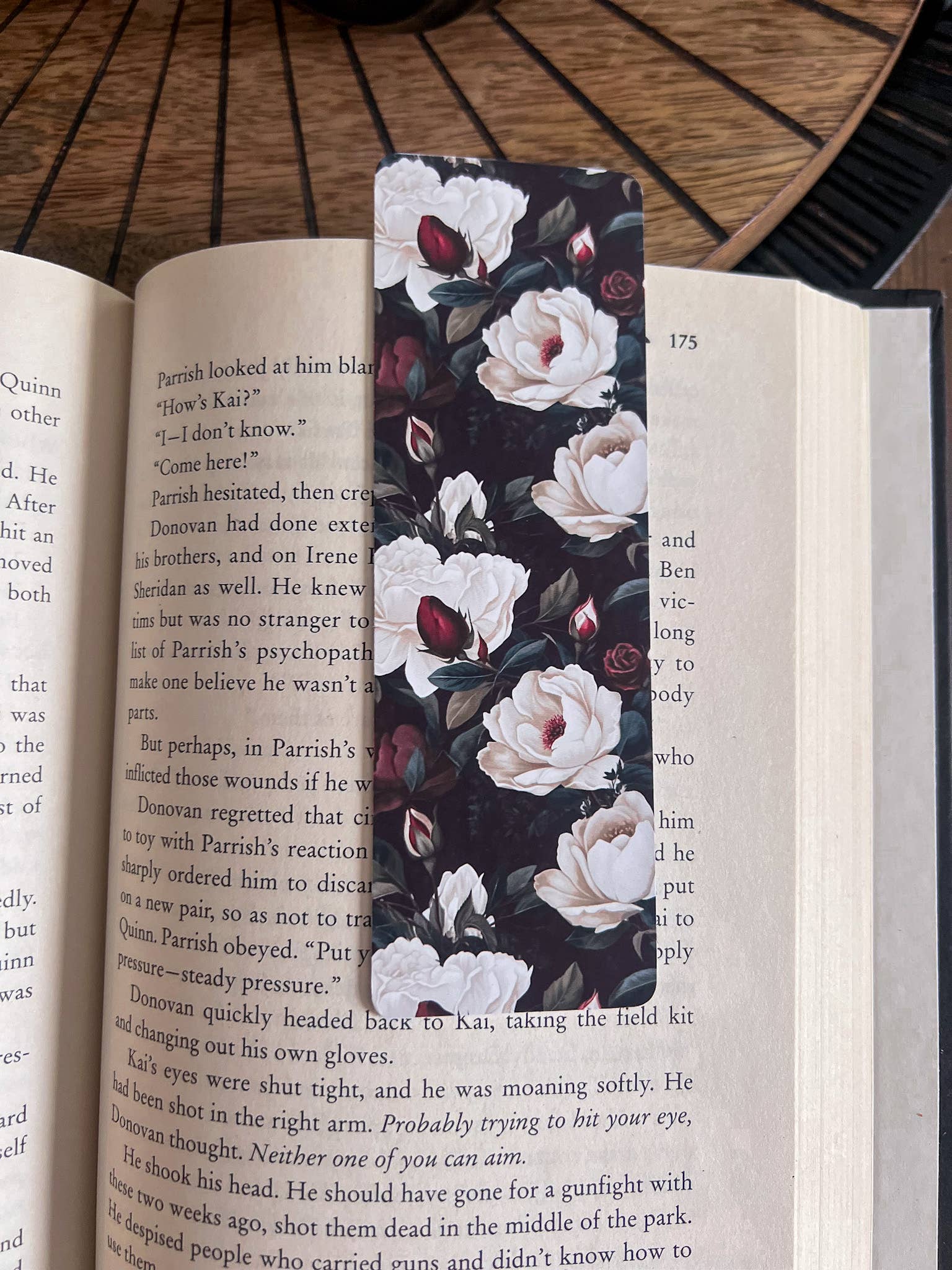 Dark Floral Bookmarks - Dark Academia