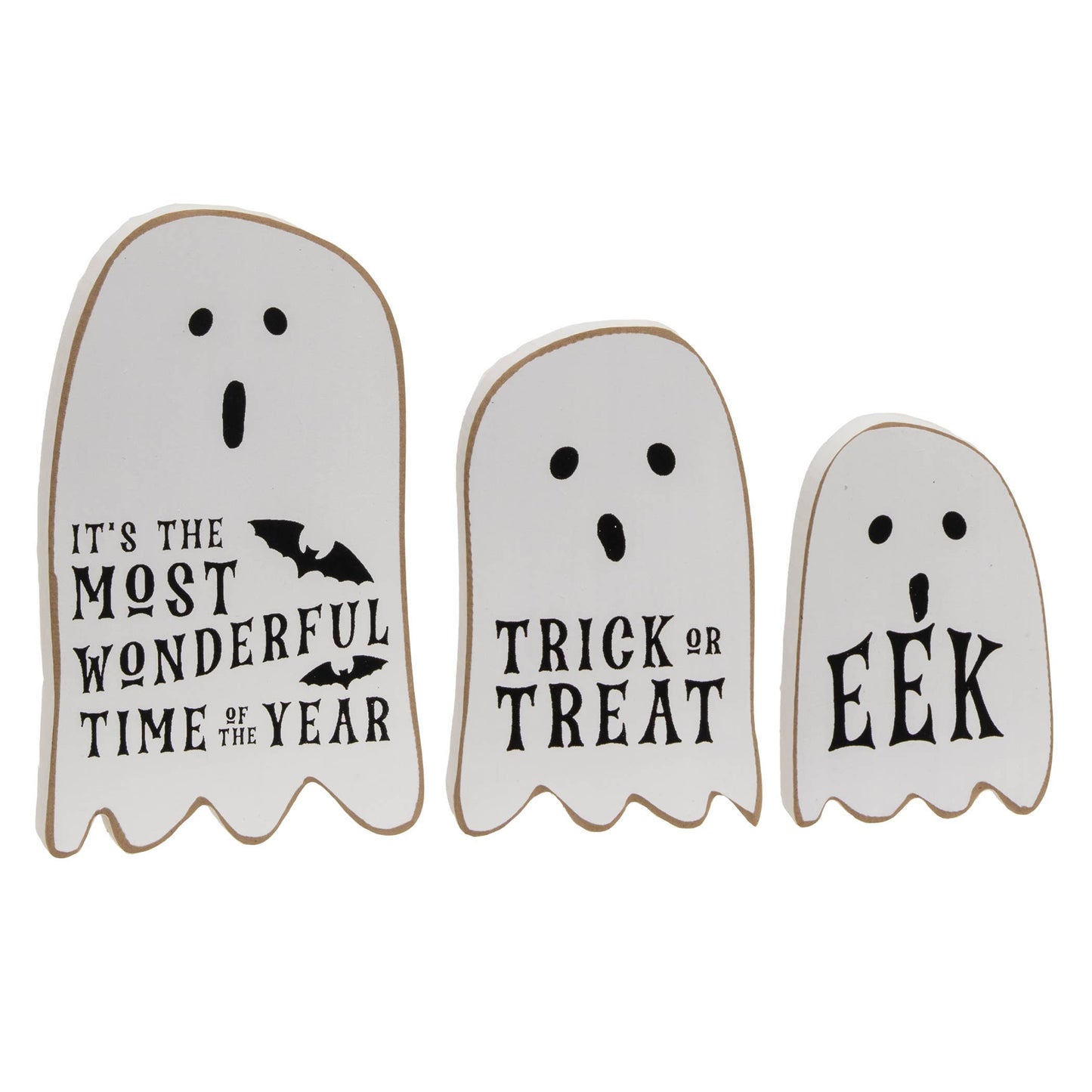 Trick or Treat Chunky Ghost Sitters Set of 3