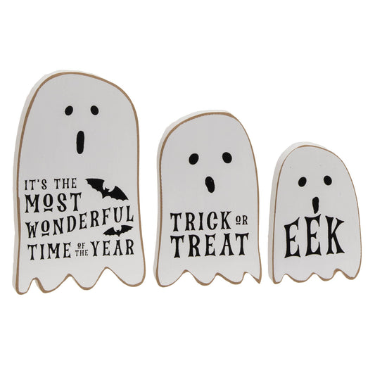 Trick or Treat Chunky Ghost Sitters Set of 3